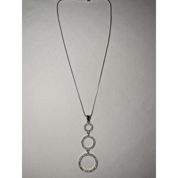 Jewelry - Sparkling Rhinestone Drop Down Necklace 16"
